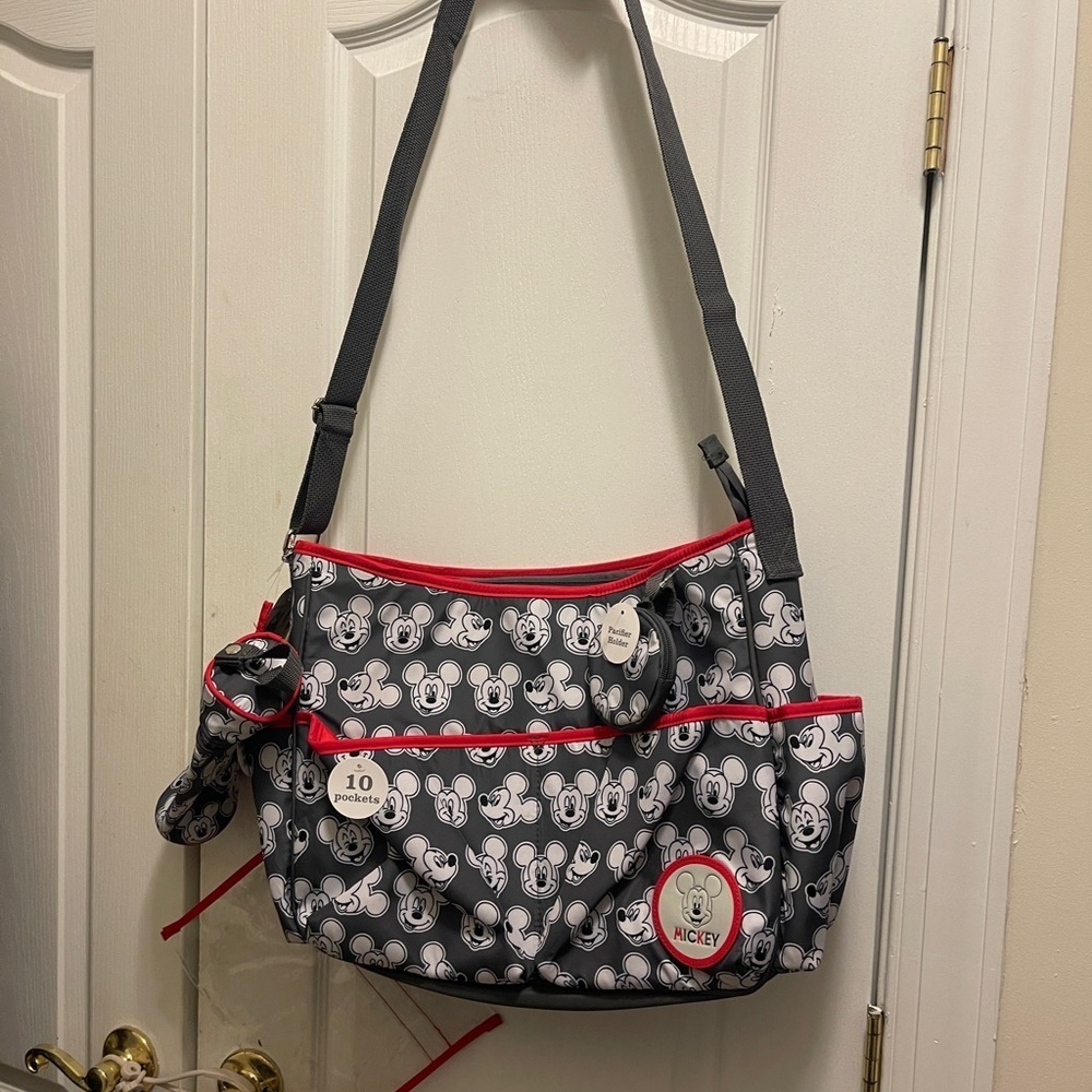 Disney Mickey Toss Print Satchel Wet Pack Changing Pad 
Pacifier& Bottle Holder - Picture 6 of 16